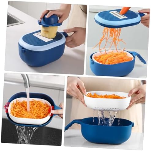Multi-Functional Vegetable Slicer with 6 Steel Blades