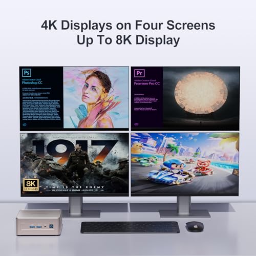 GEEKOM Mini PC A5 mit 3-Jahren-Garantie – AMD Ryzen 7 5825U (Stärker als 7430U) | 2.5G LAN | Intel NUC Mini PC Windows 11 Pro | 16GB DDR4 + 512GB SSD | WiFi 6 & USB-C Mini Computer für Gaming & Office – Bild 6