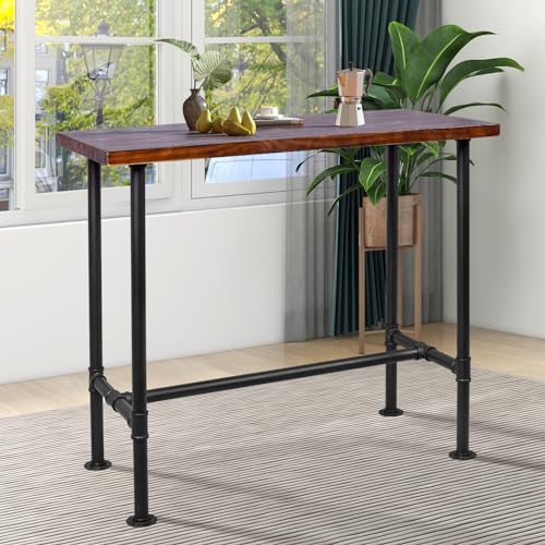Diwhy-DIY-Industrial-Design-Pipe-Dining-Table-Casual-Pub-BAR-Laptop-Table-Modern-Studio-Wood-and-Metal-Rectangular-Dining-Table-homeoffice-Desk-Breakfast-high-bar-Table-Brown-Desktop-473–236 Diwhy DIY Industrial Design Pipe Dining Table Casual Pub BAR Laptop Table Modern Studio Wood and Metal Rectangular Dining Table homeoffice Desk Breakfast high bar Table Brown Desktop 473–236