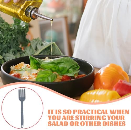 FRCOLOR Dark Blue Silicone Flexible Forks