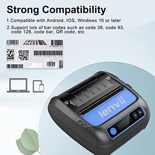 LENVII Mini Bluetooth Etikettendrucker,Tragbarer Thermo Beschriftungsgerät 3 Zoll Wireless Labeldrucker für Barcode,Einzelhandel,Foto,Kleidung,für Android & iOS mit USB-Aufladung – Bild 7