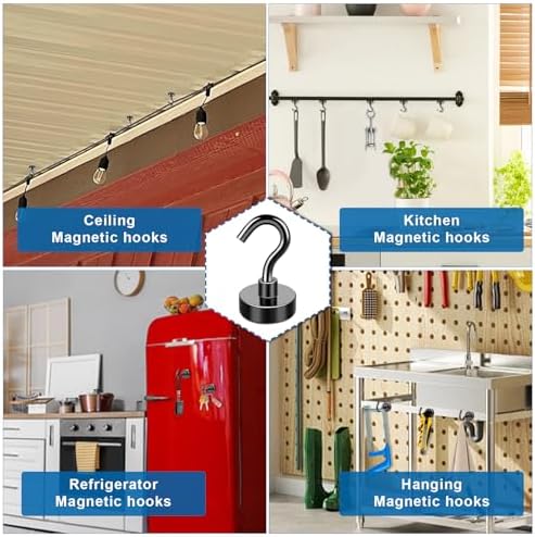 Strong Magnetic Hooks for Refrigerators and More