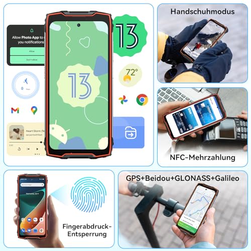 Blackview BV9300 Pro Outdoor Handy 16GB+256GB 120Hz 6.7" FHD+1.32" Zurück Dsiplay 15080mAh(33W) Outdoor Smartphone Ohne Vertrag Android 13, 64MP+32MP, Fingerabdruck, IP68 Wasserdicht, GPS, IP69K, NFC – Bild 3