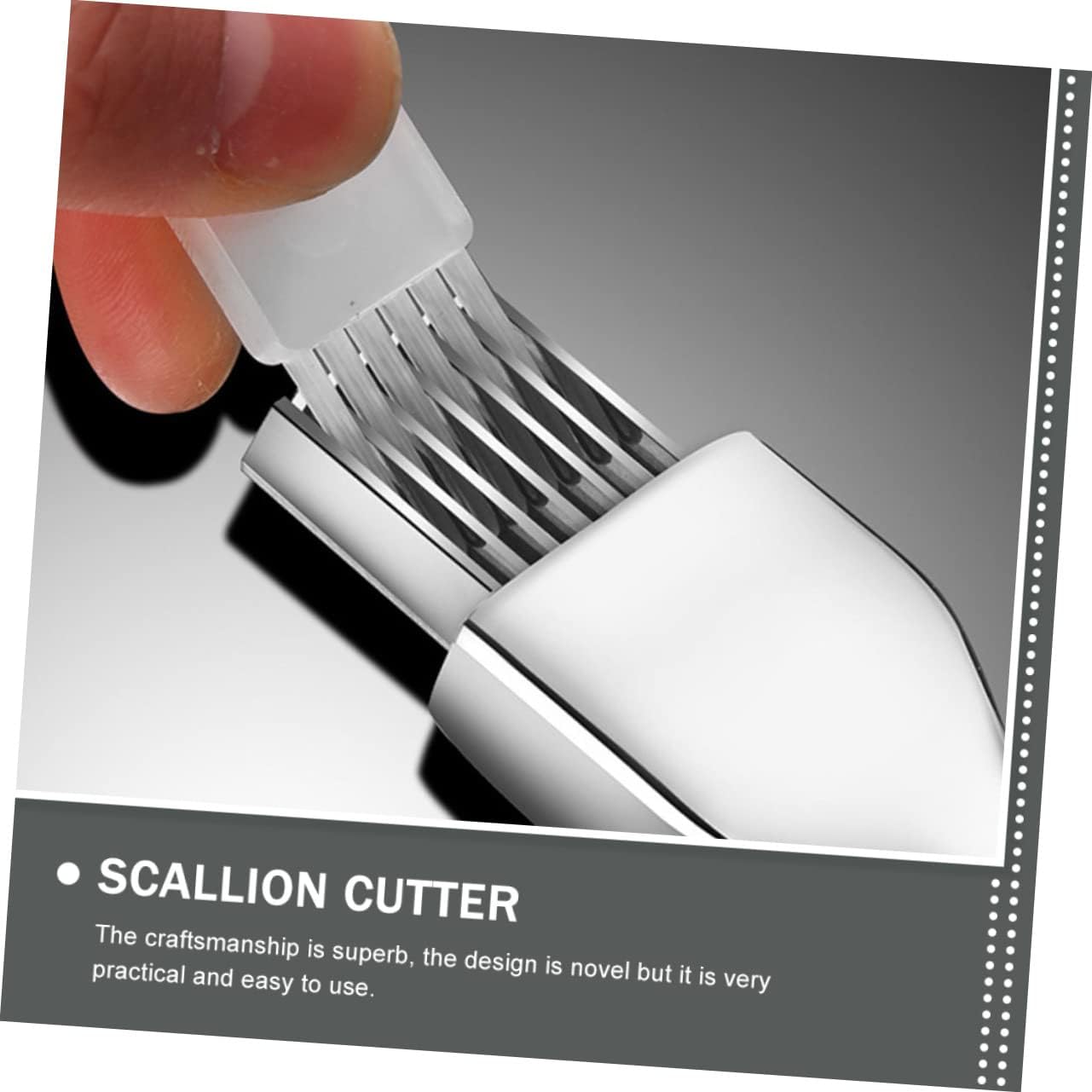 2-Piece stainless steel scallion cutters