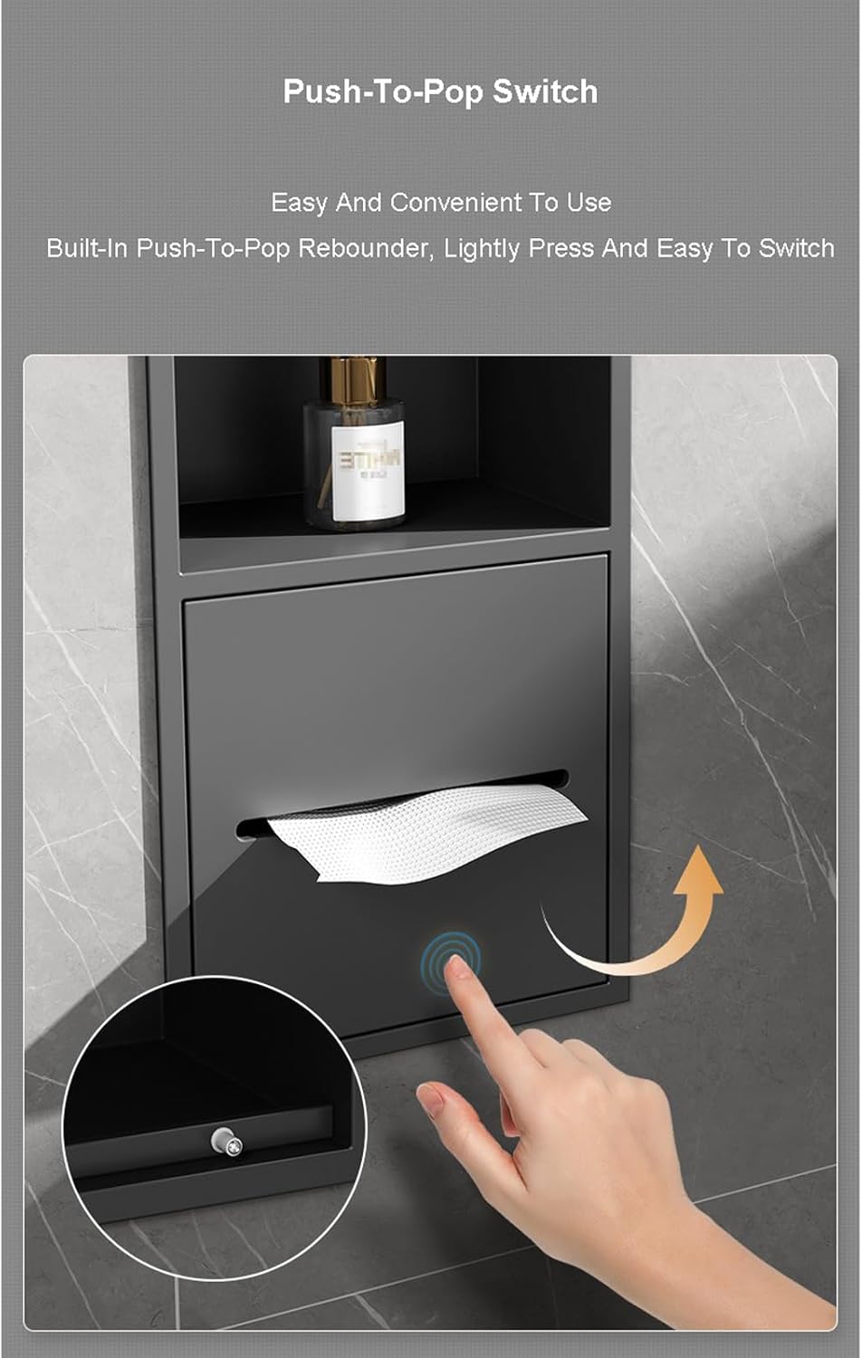 Space-Saving Stainless Steel Towel Dispenser with Open Shelf for Commercial Use