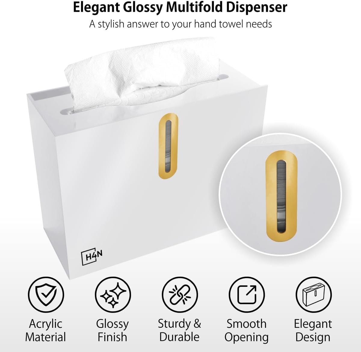 Compact Paper Towel Dispenser with Single Sheet Dispensing