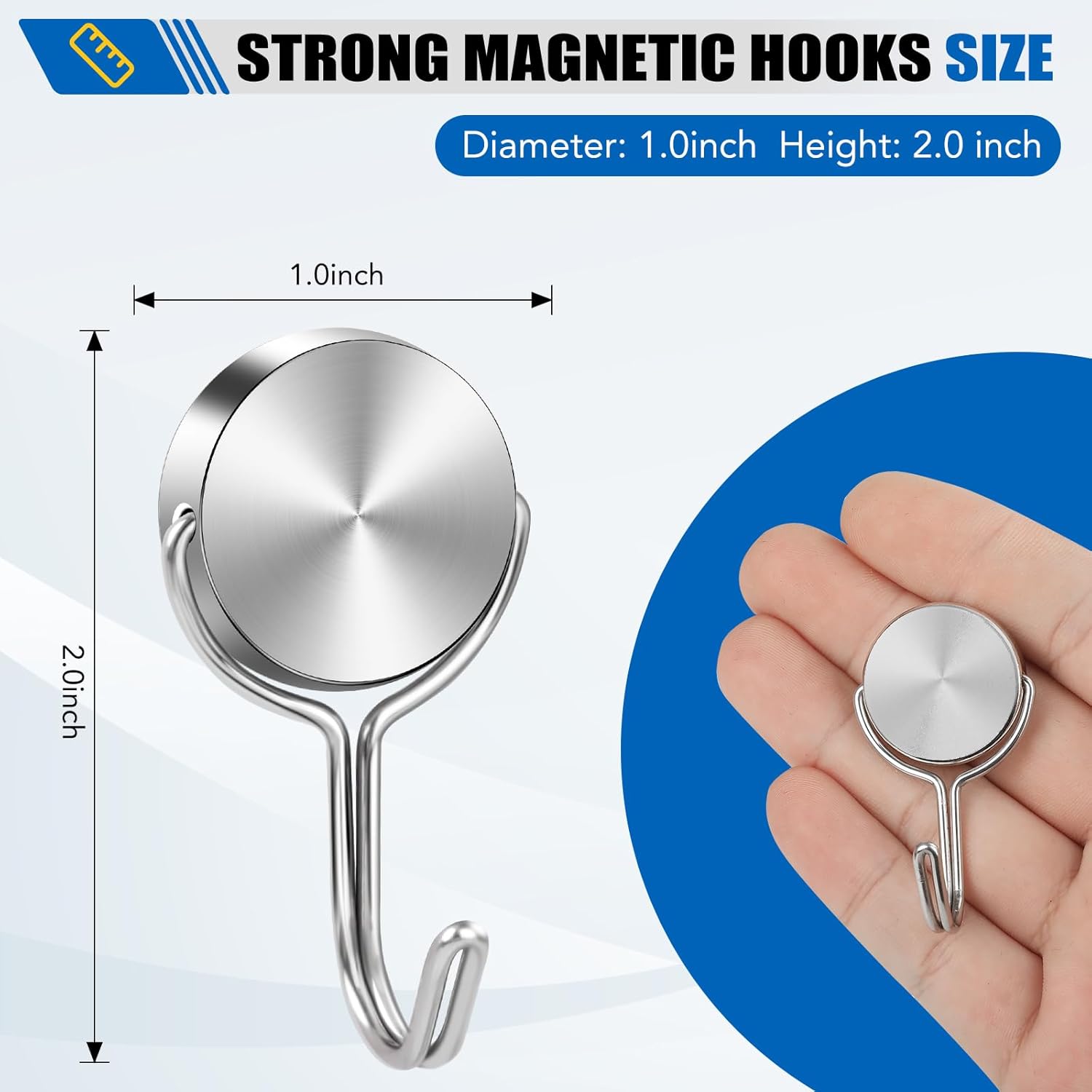 LOVIMAG 60Lbs Magnetic Hooks 6-Pack Cruise Essentials
