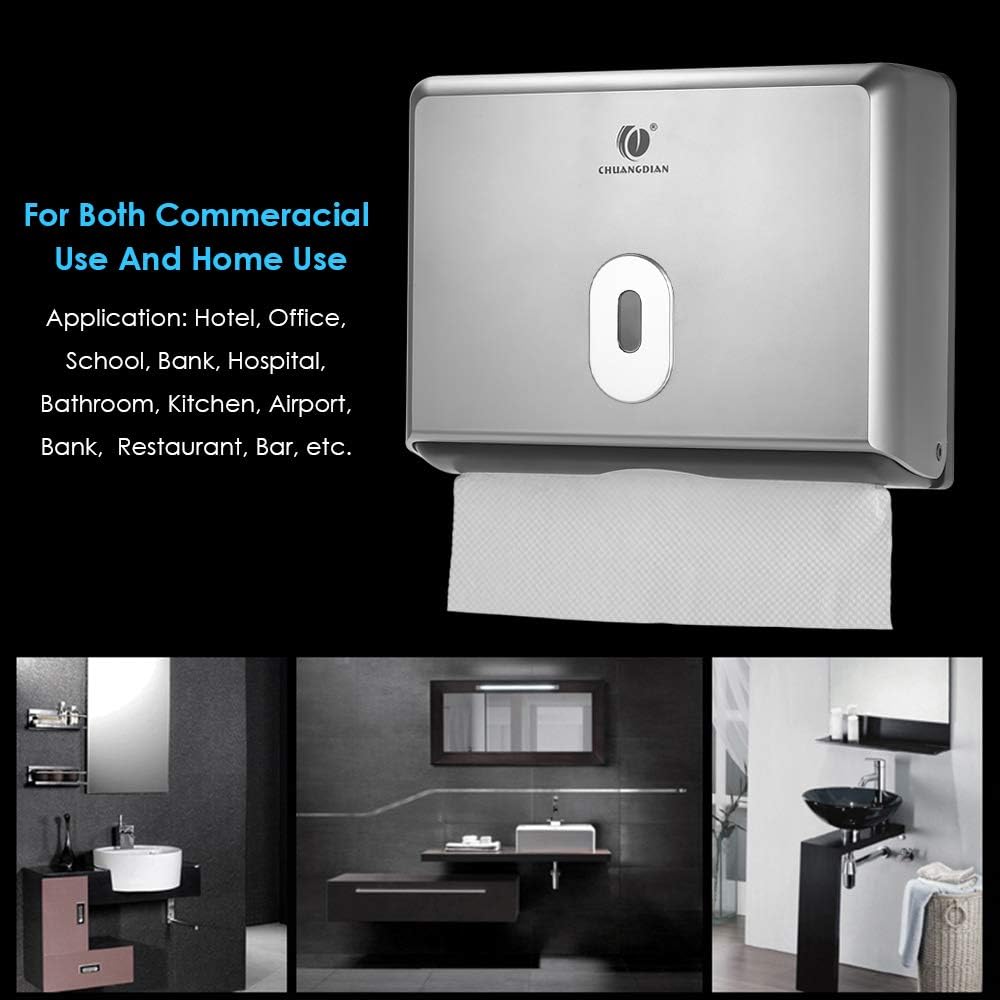 Toilet Tissue Dispenser Wall Mounted Silver