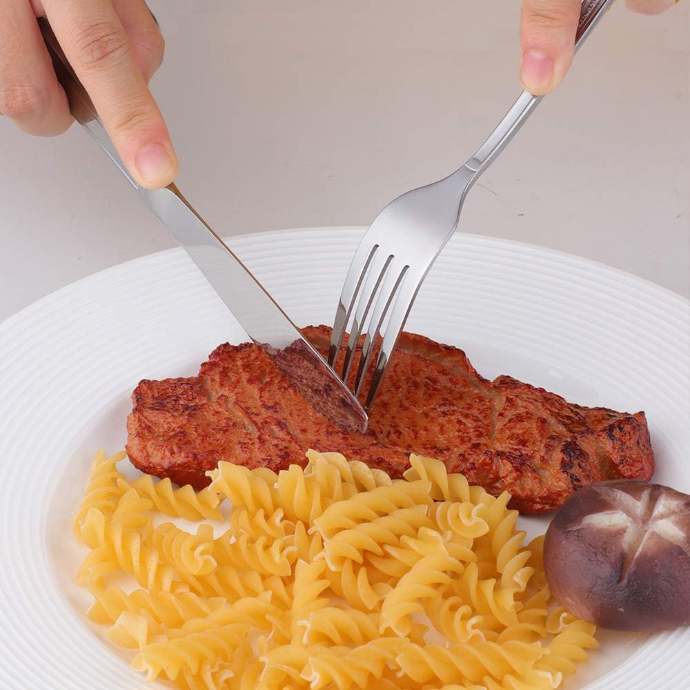 BUYUSE 78 Inch Dinner Fork Set 12 Piece Stainless Steel