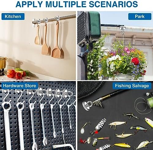 E BAVITE 20 Pack Magnetic Hooks 100 LB Heavy Duty