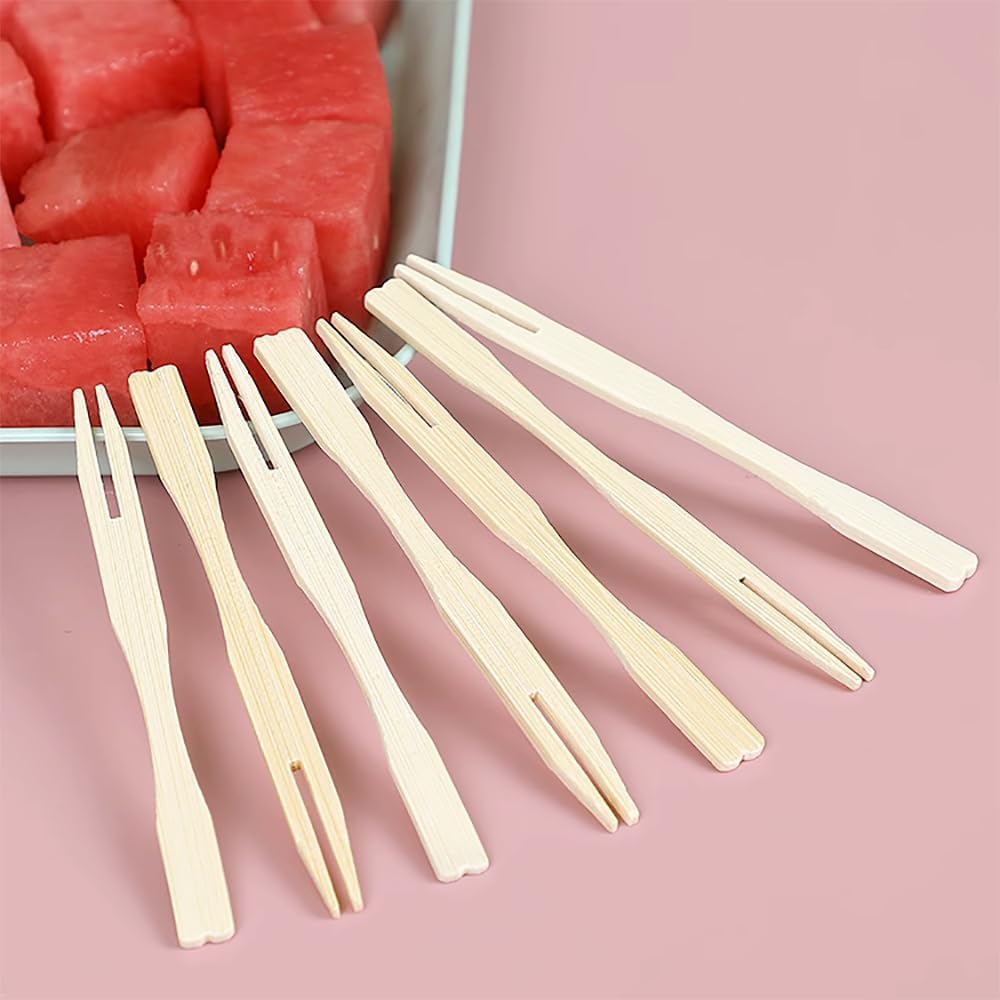 Sturdy Bamboo Appreciation Forks Eco-Friendly Durable for Parties
