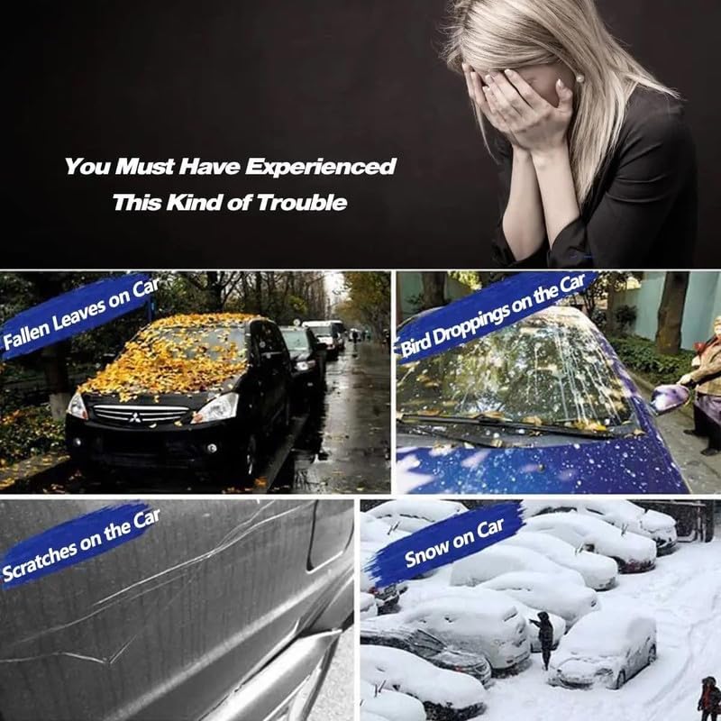 Image of PROTEGO All Weather Protection N-Series Car Cover for Jeep Compass | Anti Dust, 100% Waterproof, Heat Resistant, UV Proof - Triple Stitched Elastic Grip with Mirror Pocket | (Blue)