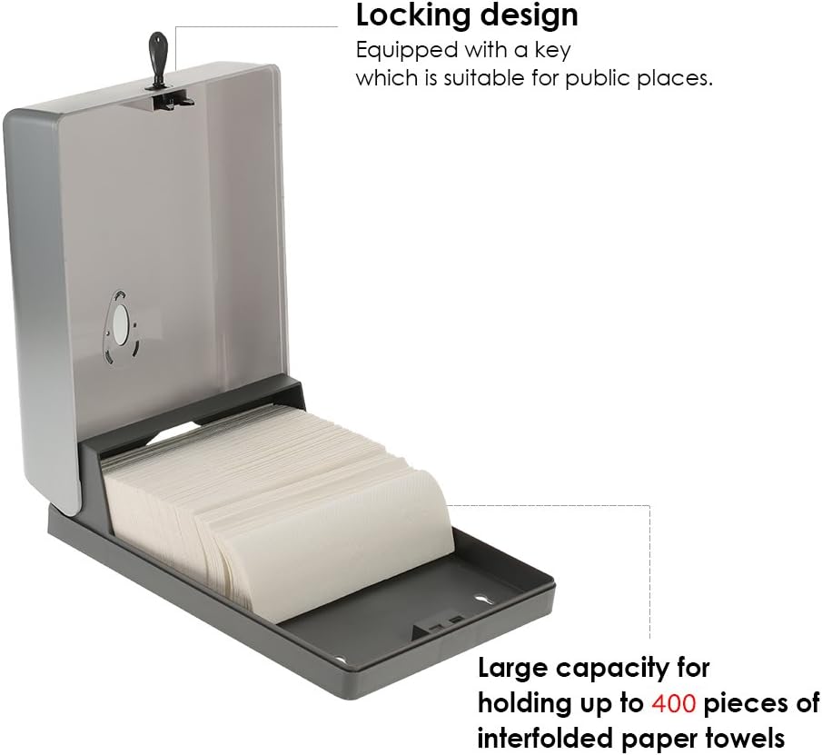 Decdeal Bath Tissue Holder Box Cover Multi-Fold Towel Holder Home Office Use