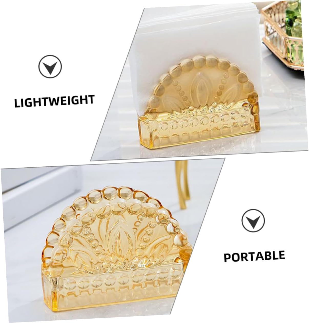 Durable Glass Napkin Holder for Dining