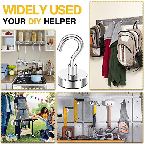 DIYMAG Magnetic HooksStrong Durable and Reliable for Classroom Fridge Office and everywhere