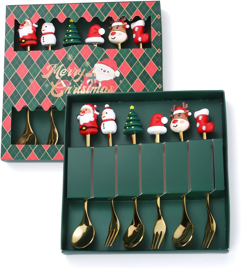 premium stainless steel flatware set Christmas gift