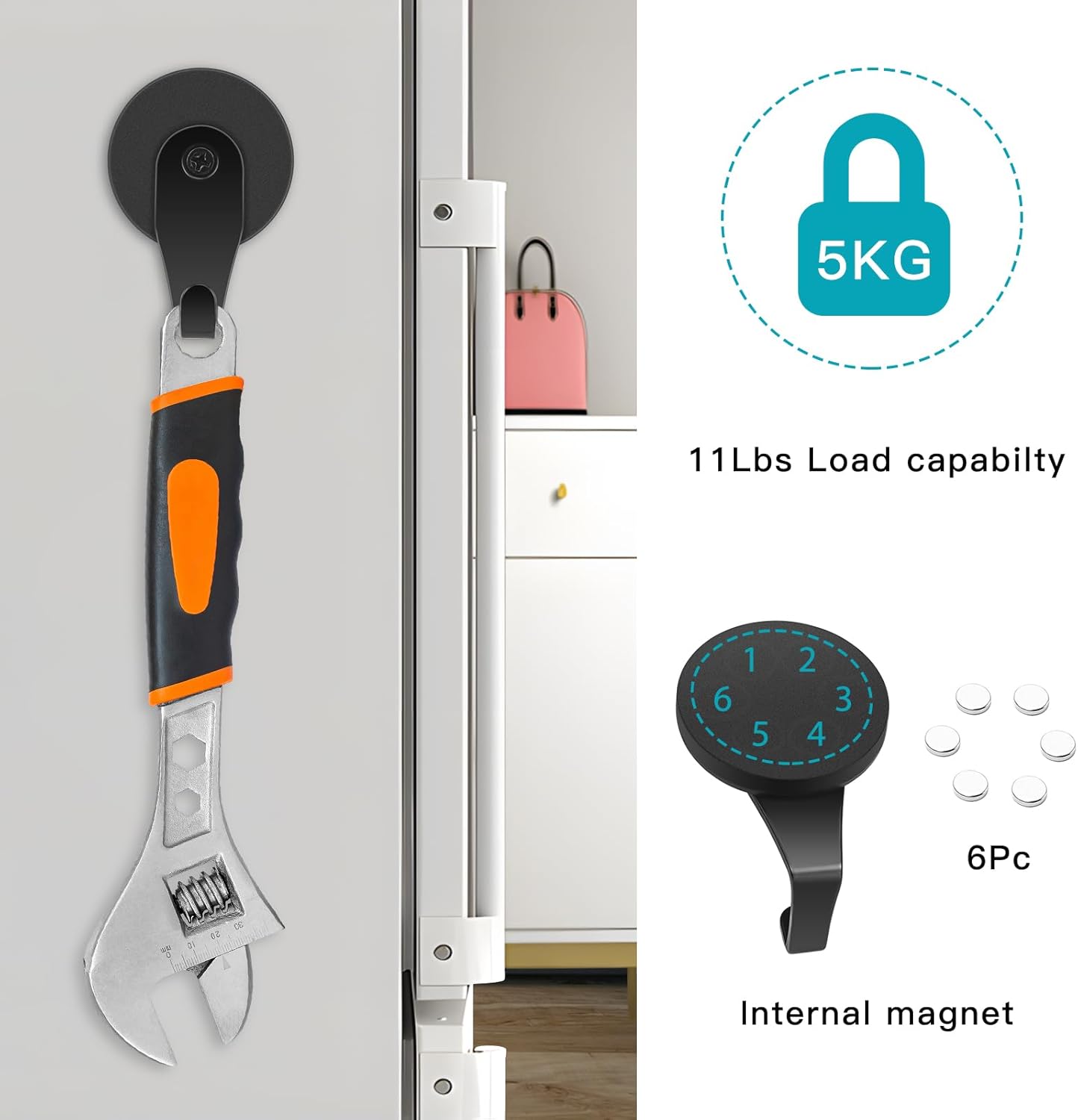 FYY Magnetic Hanger Heavy Duty for Refrigerator More