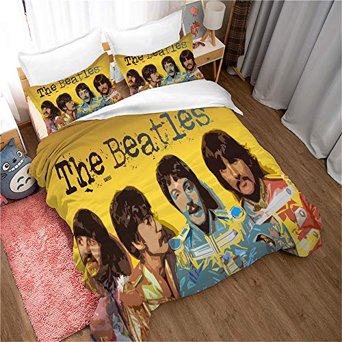 Ste-X Housse De Couette Groupe De Rock The Beatles Taie d’oreiller Literie Anti-acariens Doux 15% Coton + 85% Microfibre (220x240cm(1.8M/2MBed),Style 09) - Les Beatles, Paul McCartney, John Lennon, RIngo Starr, George Harrison Ste-X Housse De Couette Groupe De Rock The Beatles Taie d'oreiller Literie Anti-acariens Doux 15% Coton + 85% Microfibre (220x240cm(1.8M/2MBed),Style 09)