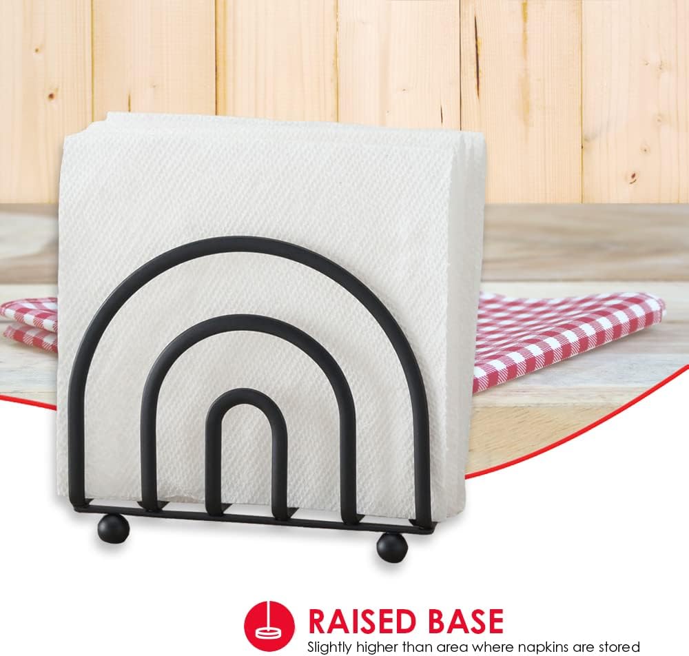 Home Basics Napkin Holder - Rust-Resistant Modern Steel Organizer