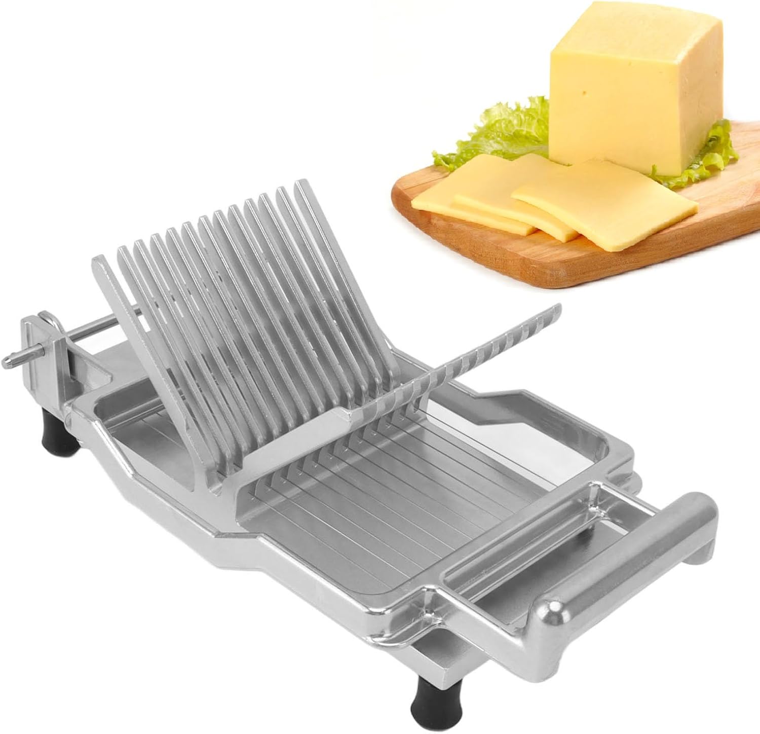 Perfect Cheese Slicer 10mm 20mm AdjustabilityCommercial Bread Cheese Grater with Grid Scale