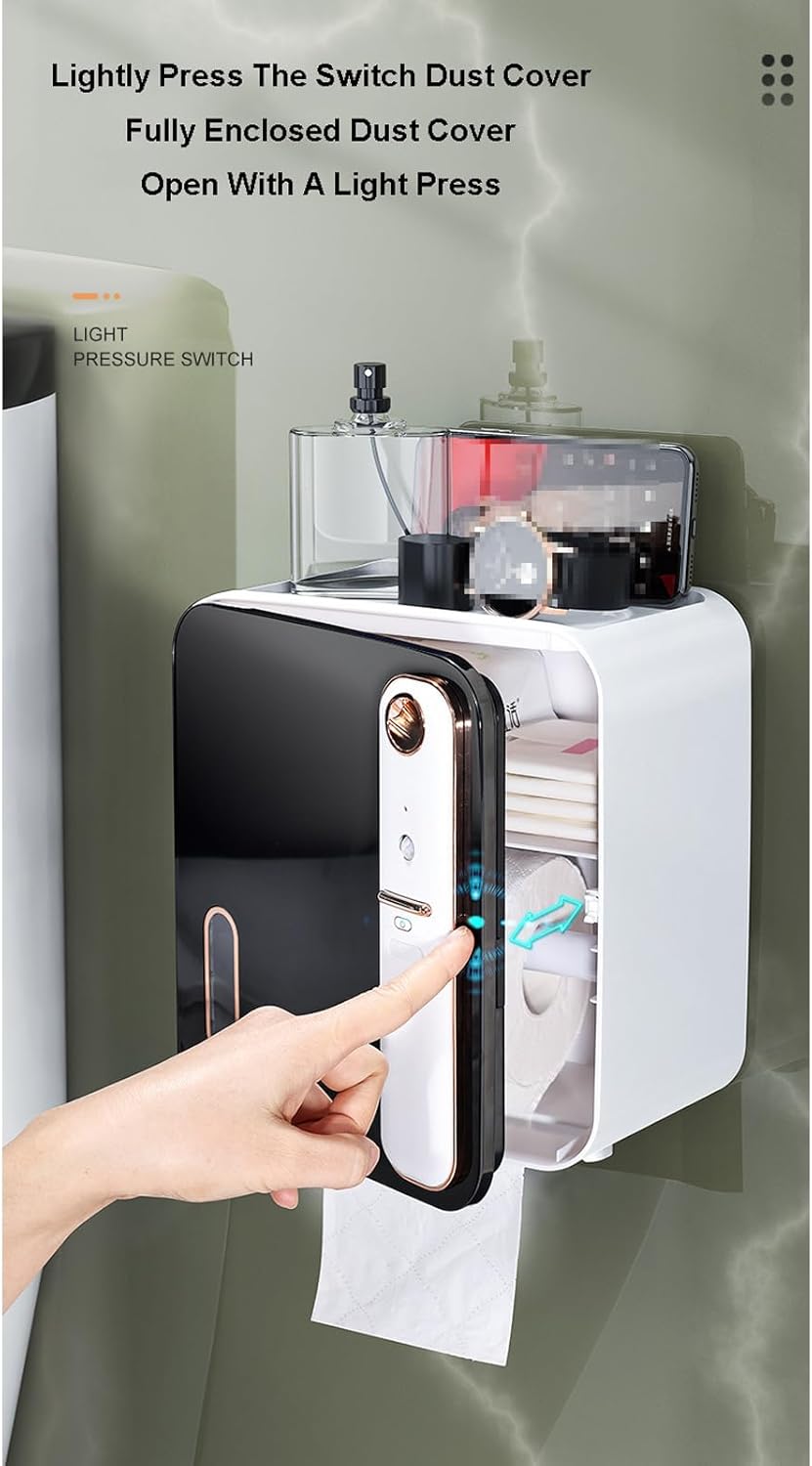 Space-Saving Aromatherapy Toilet Paper Holder