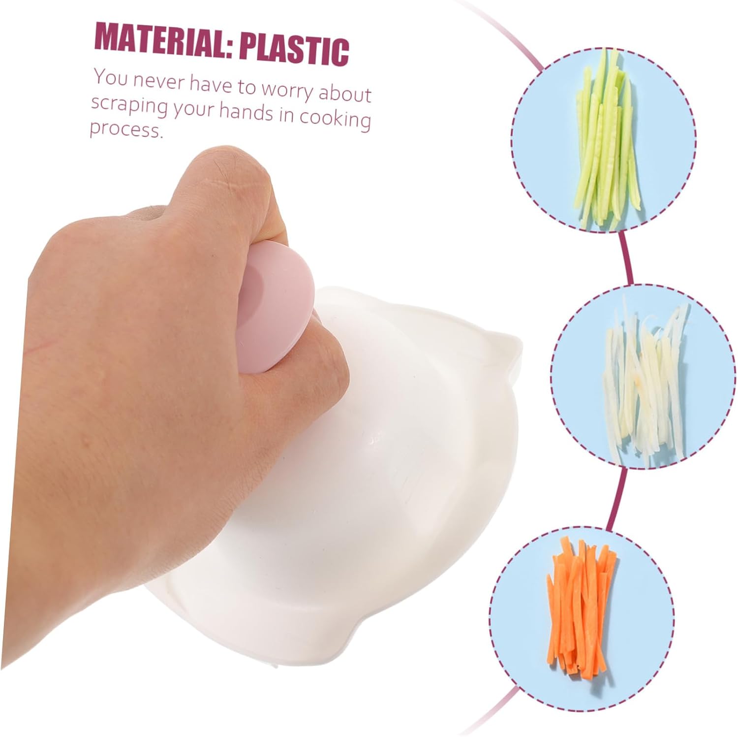 IMIKEYA Safe Hand Holder Mandoline Guard - Anti-Cut Food Slicer Tool for Safe Veggie Slicing and Chopping