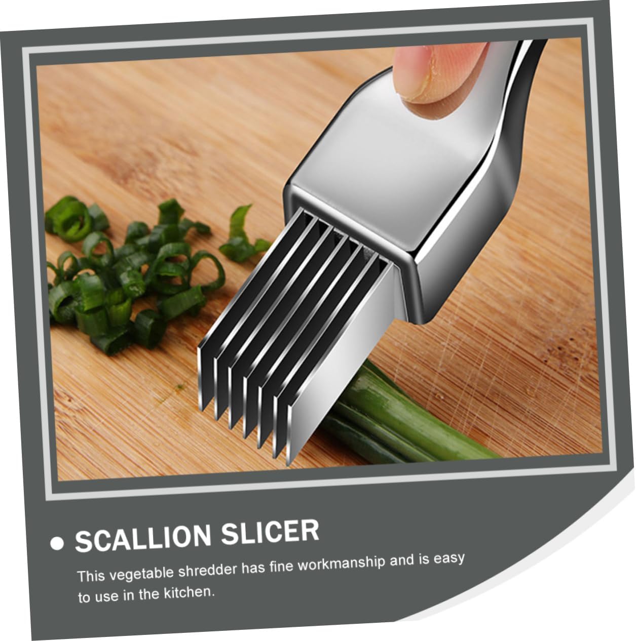 Stainless Steel Scallion Cutters - Comfortable Kitchen Slicer Set