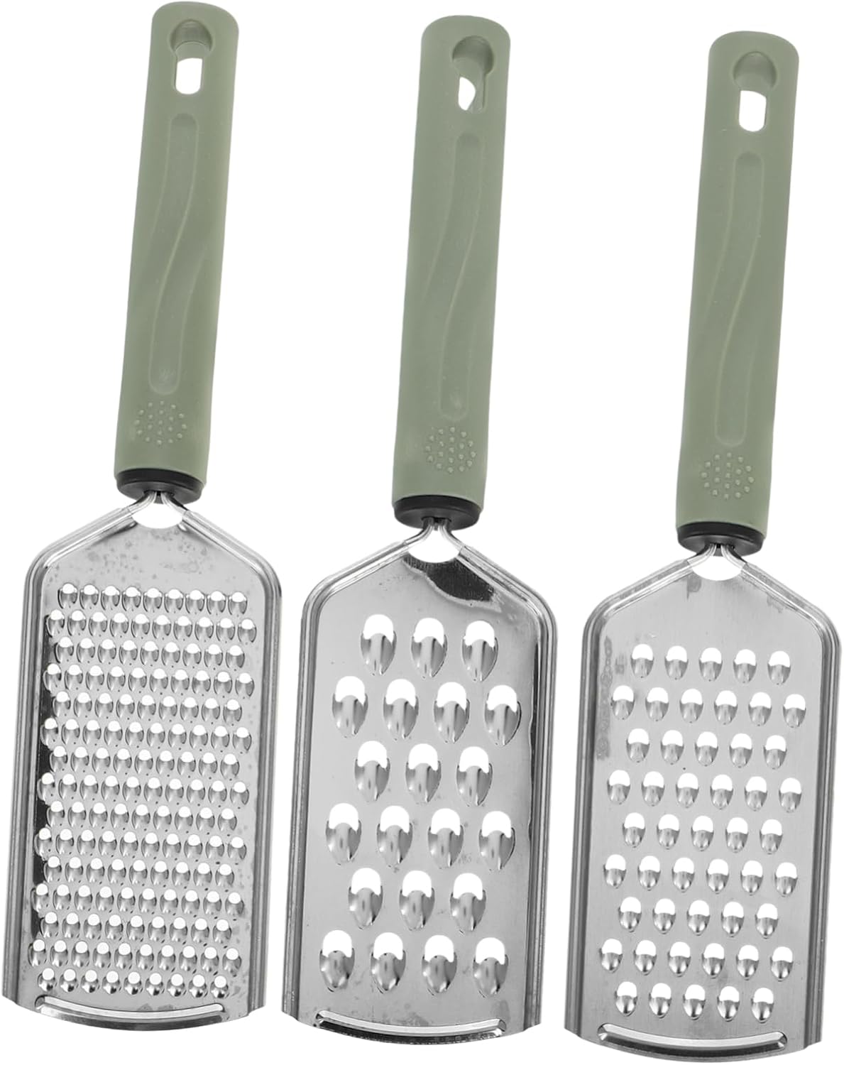 Stainless Steel 3-Piece Set Cheese Vegetable Grater Shredder for Kitchen Pro