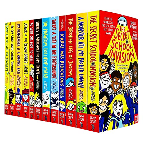 Baby Aliens Series 12 Books Collection Set (Baby Aliens Got My Teacher, The Spy Who Loved School Dinners, My Headteacher is a Vampire Rat, Attack of the Demon Dinner Ladies & 8 More…)