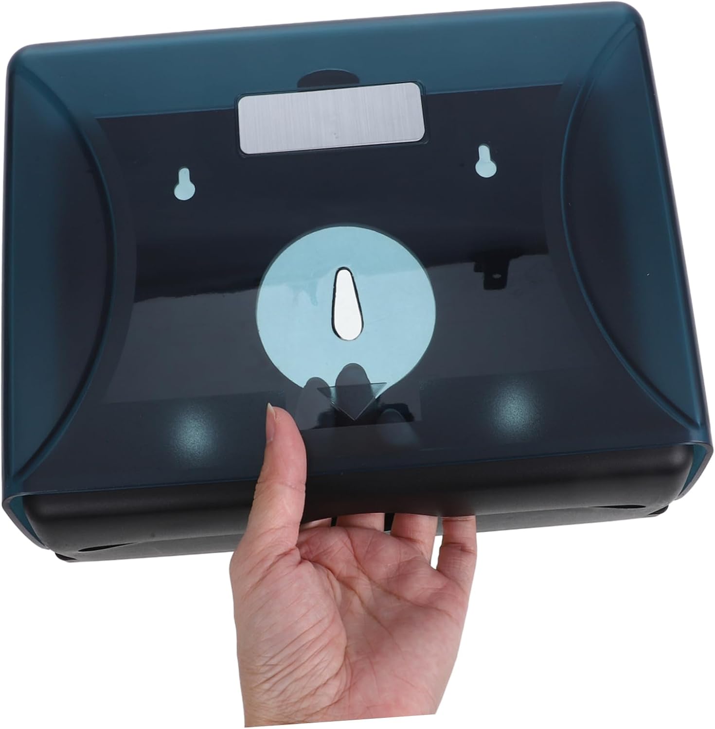 PartyKindom Wall-Mounted Paper Towel Dispenser Dark Blue