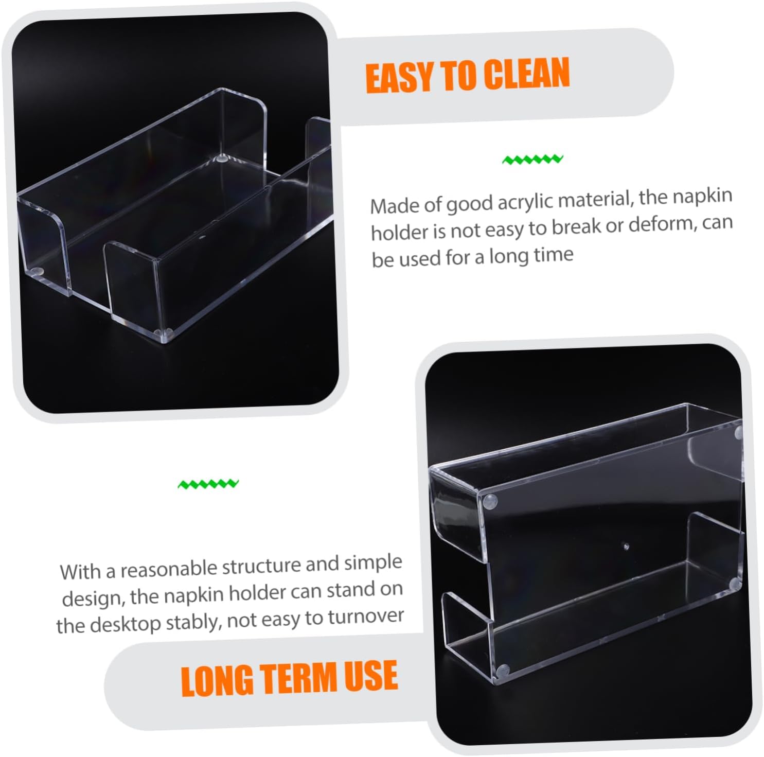 LIFKOME Vertical Tissue Holder Upright Napkin Organizer