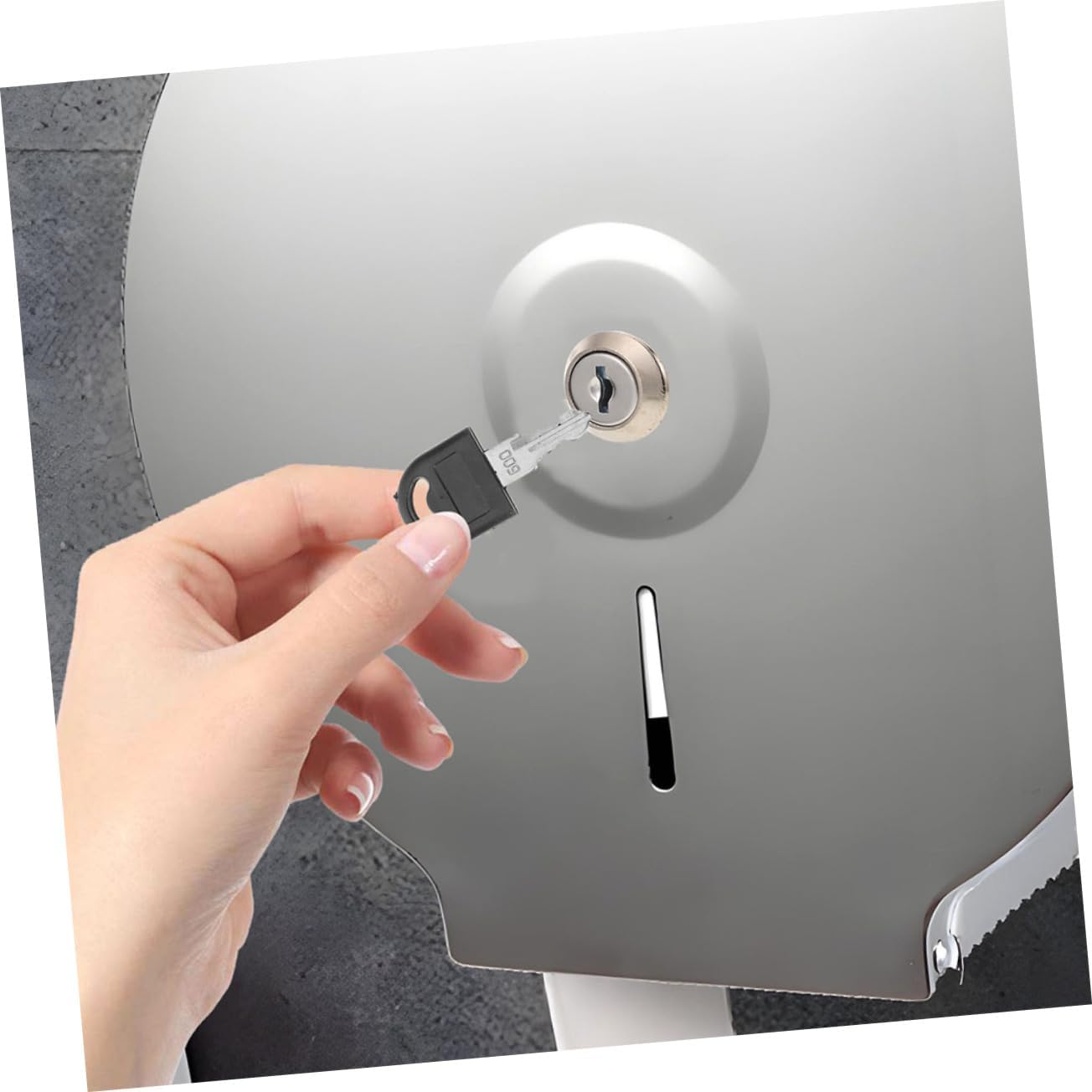 2pcs Stainless Steel Toilet Paper Dispenser Key Replacement