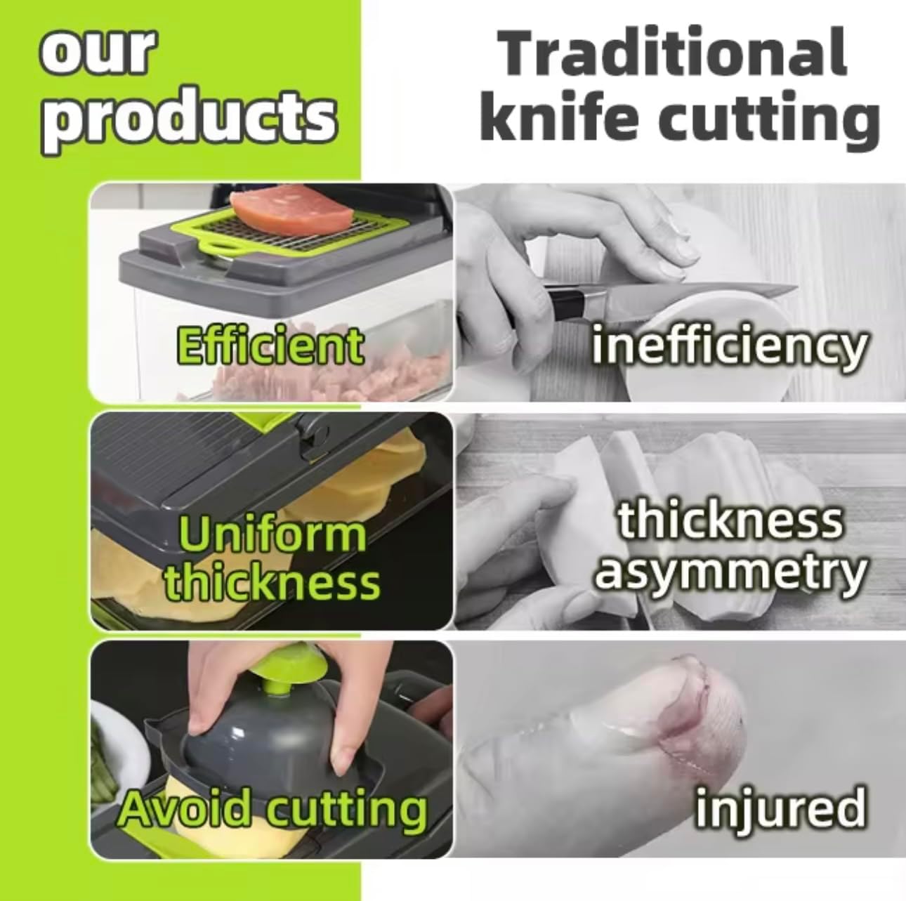 vegetable chopper and dicer set 15-piece kitchen mandoline slicer with container