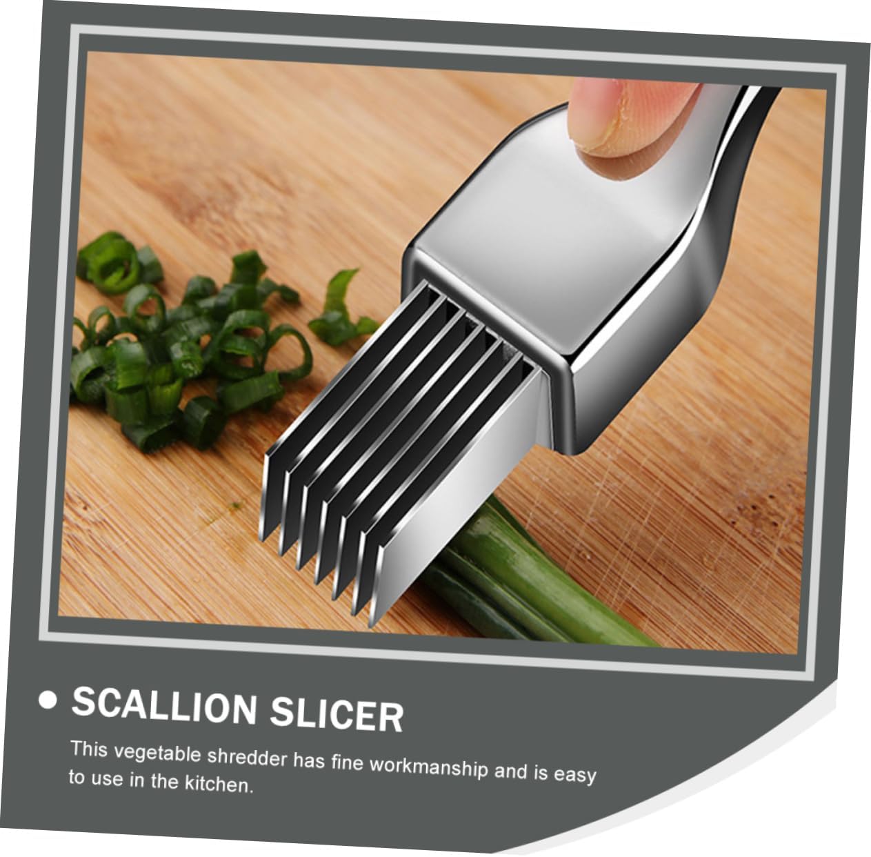 2-Piece stainless steel scallion cutters
