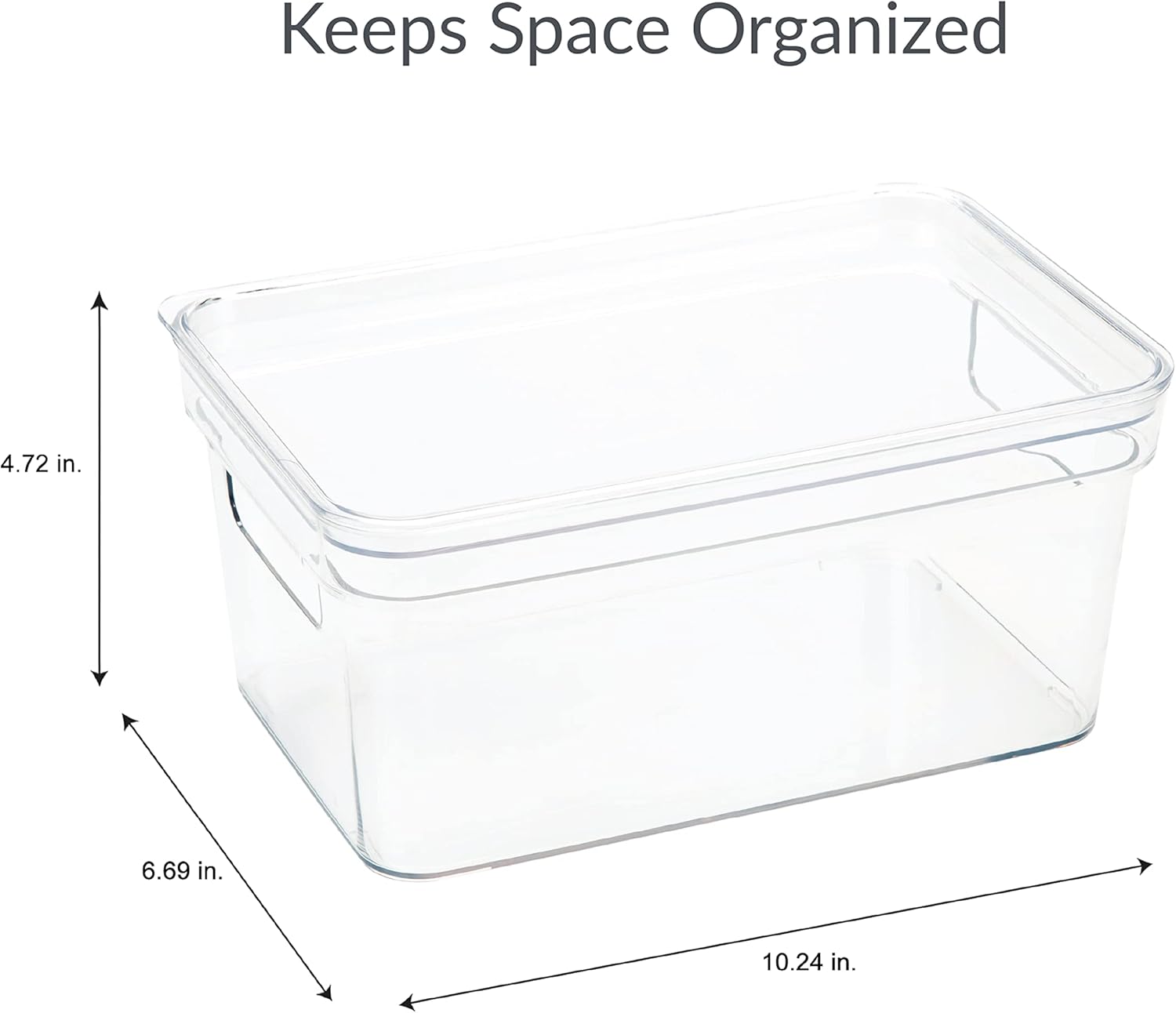 Simplify Small Lidded Storage Bin with Handles