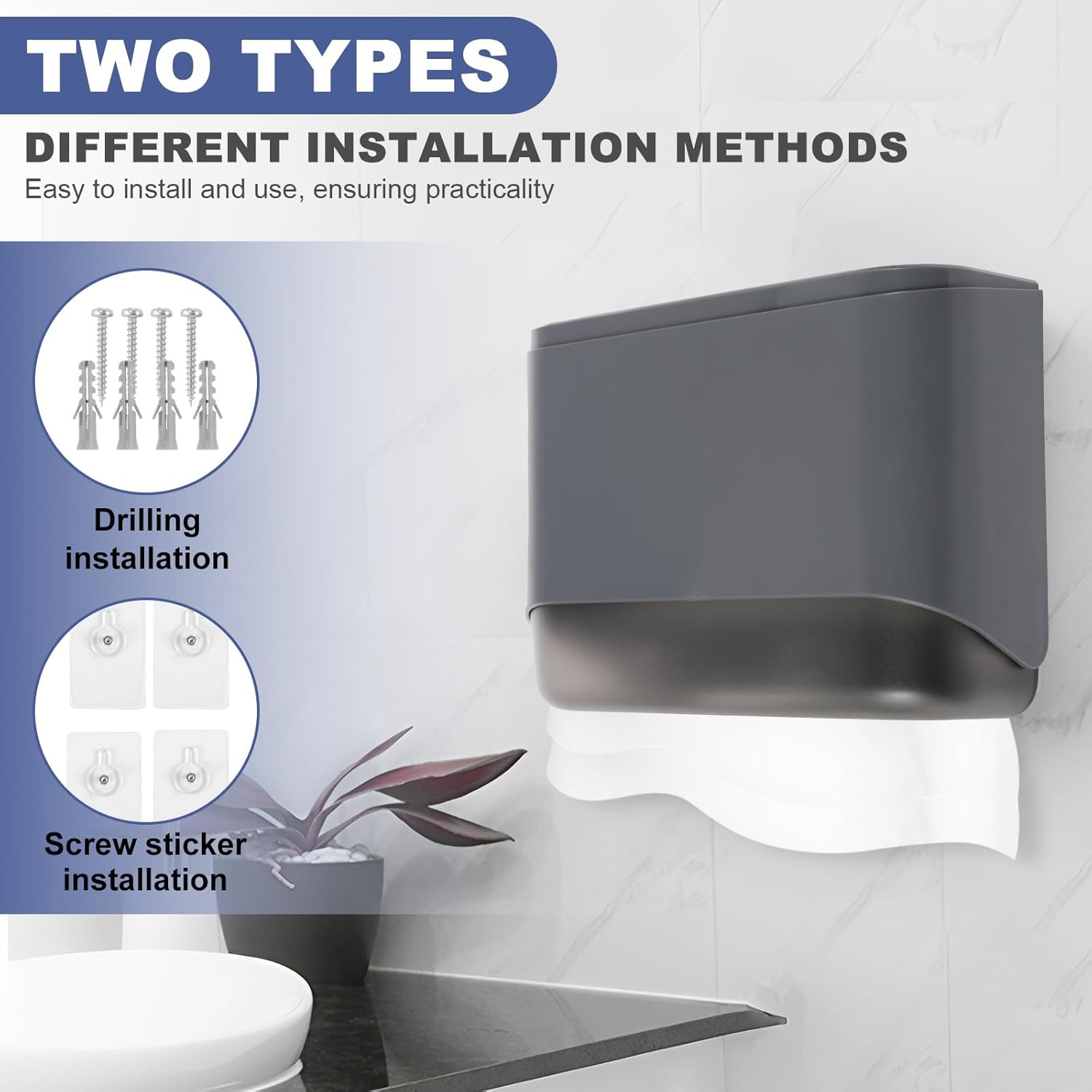 Commercial Paper Towel Dispenser Wall Mount Gray