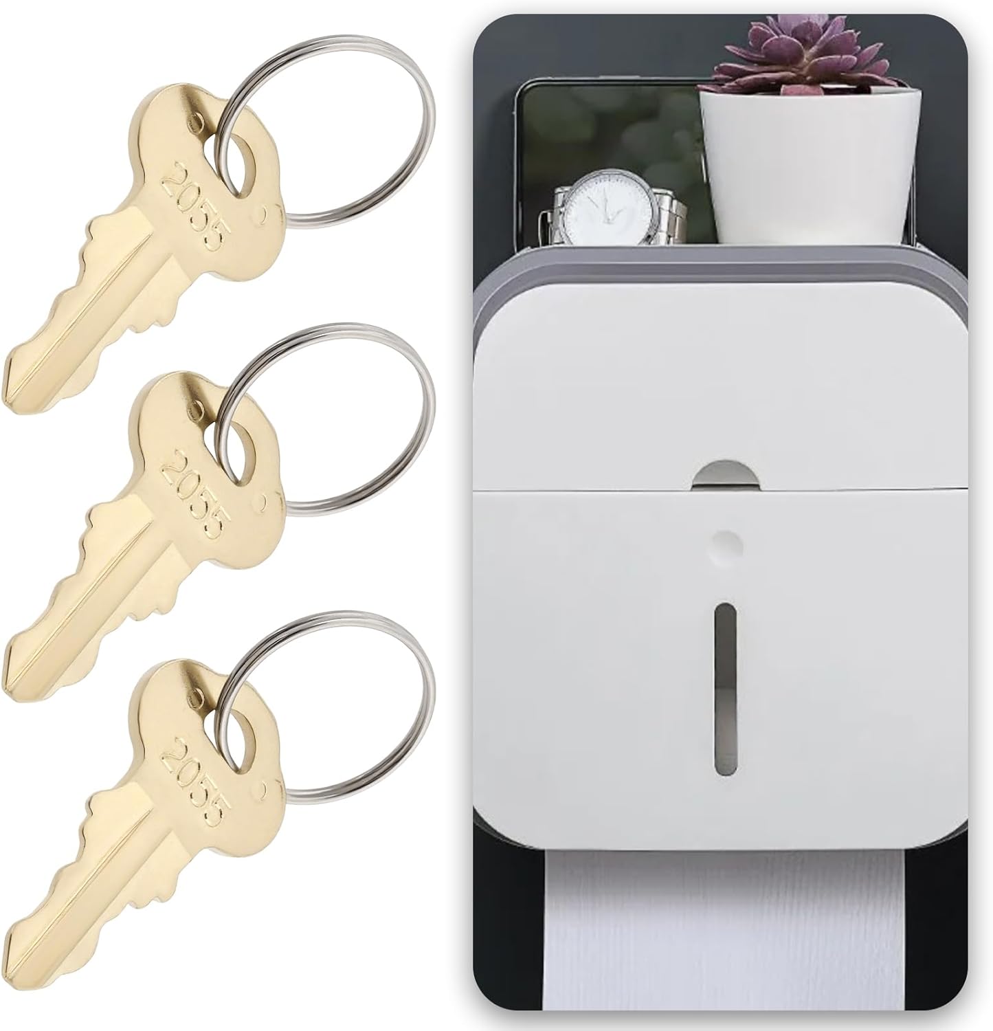 6pcs 2055 Towel Dispenser Key with Ring for Bradley