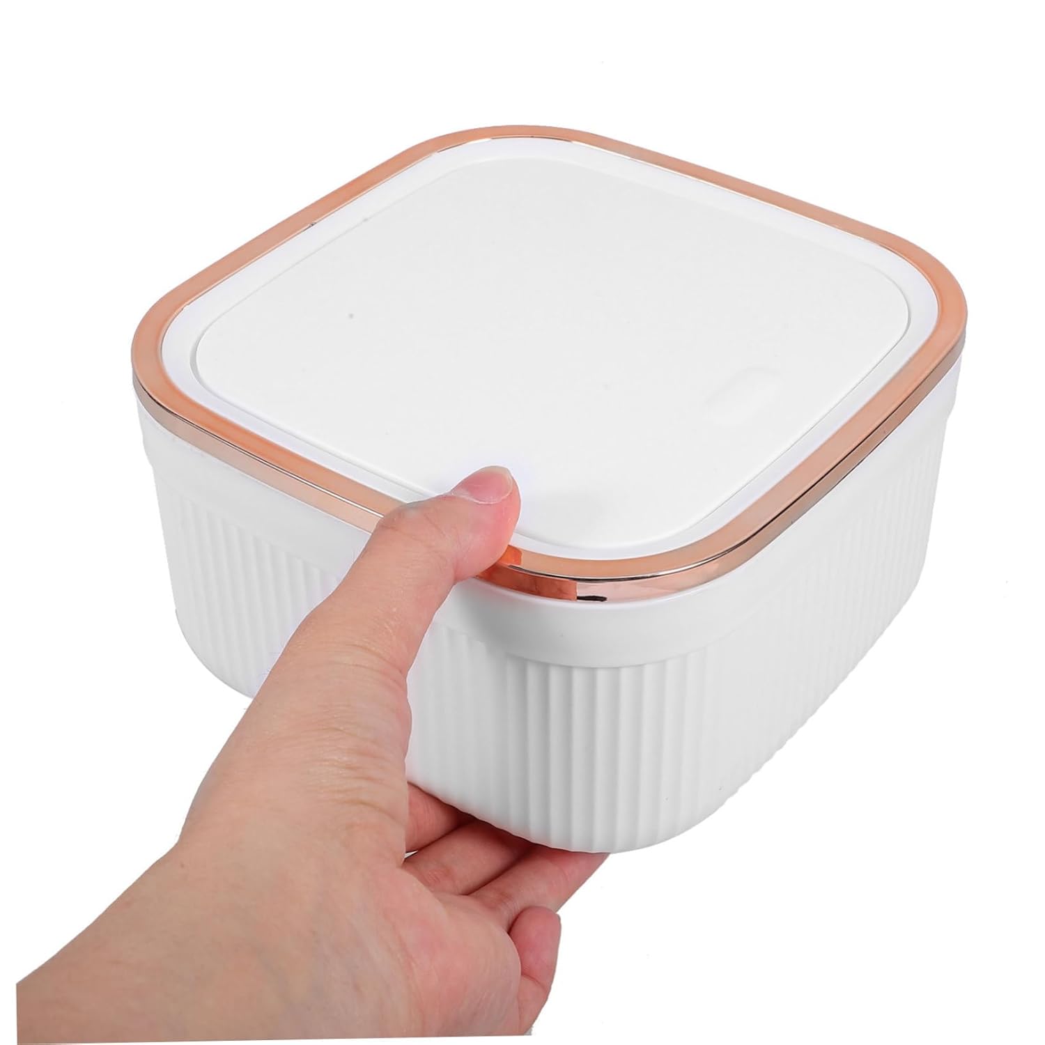 BUGUUYO Small Lidded Trash Can for Desktop Kitchen