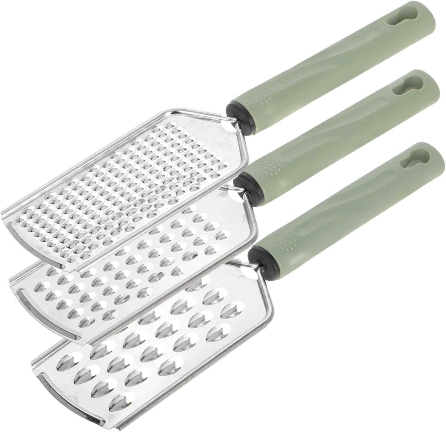 Mucklily 3-Piece Stainless Steel Grater Set