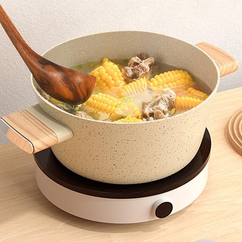 Non-Stick Stock Pot with Heat-Resistant Lid for Easy Cooking