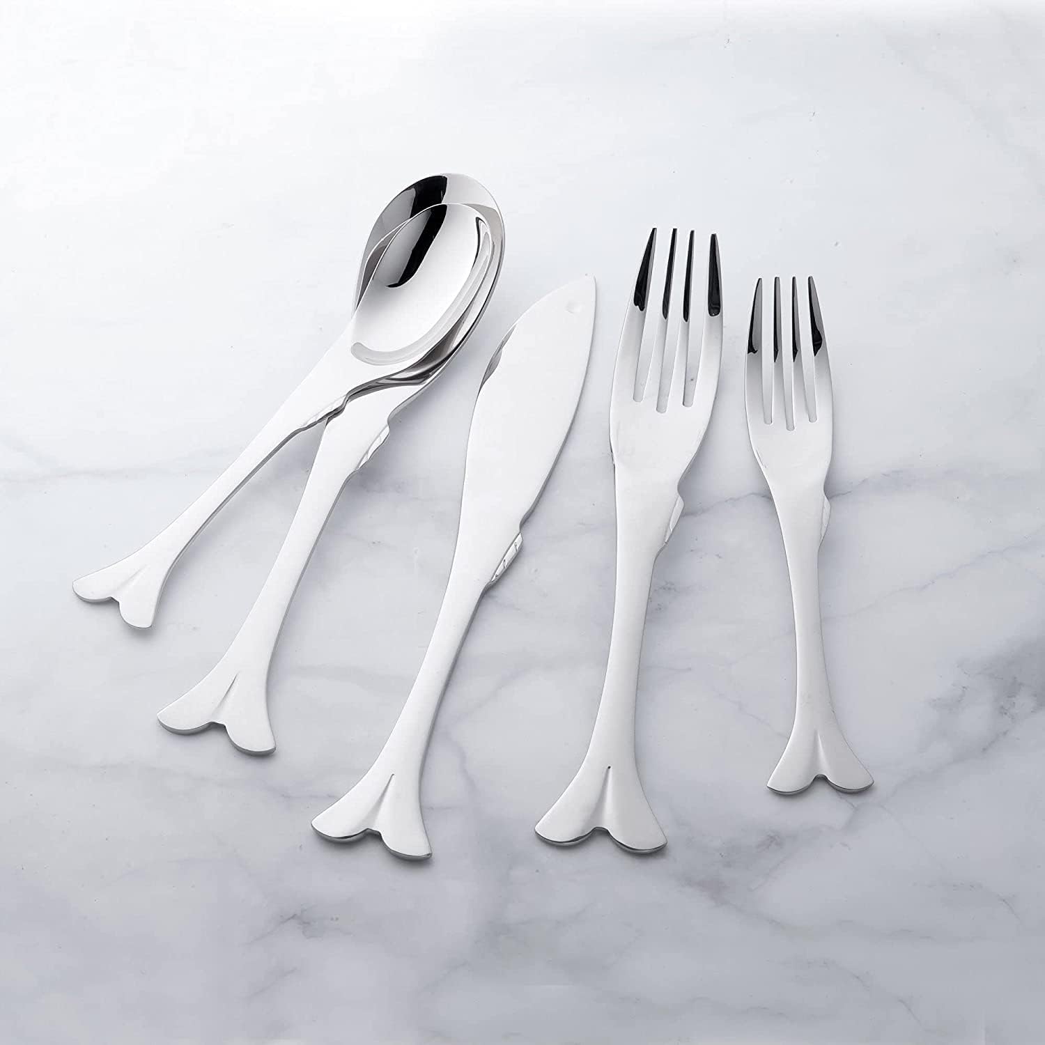 Though Fish Shaped Flatware Set