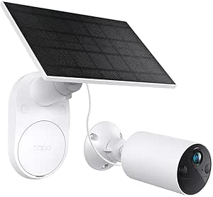 Tapo TP-Link 2K(3MP) Caméra Surveillance WiFi Extérieure sans Fil Solaire, Autonomie permanente de la Batterie, Personne Détection, Vision Nocturne en Couleur, IP65 Etanche, Aucune hub requis