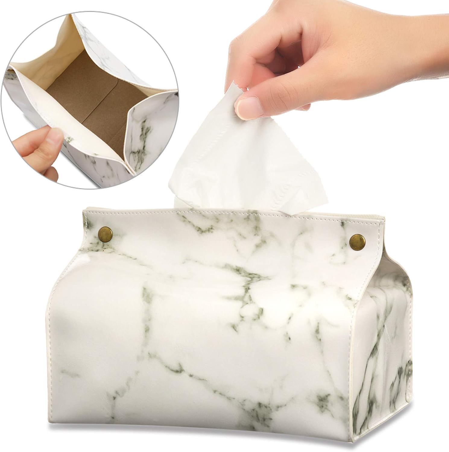 Chic White Tissue Box