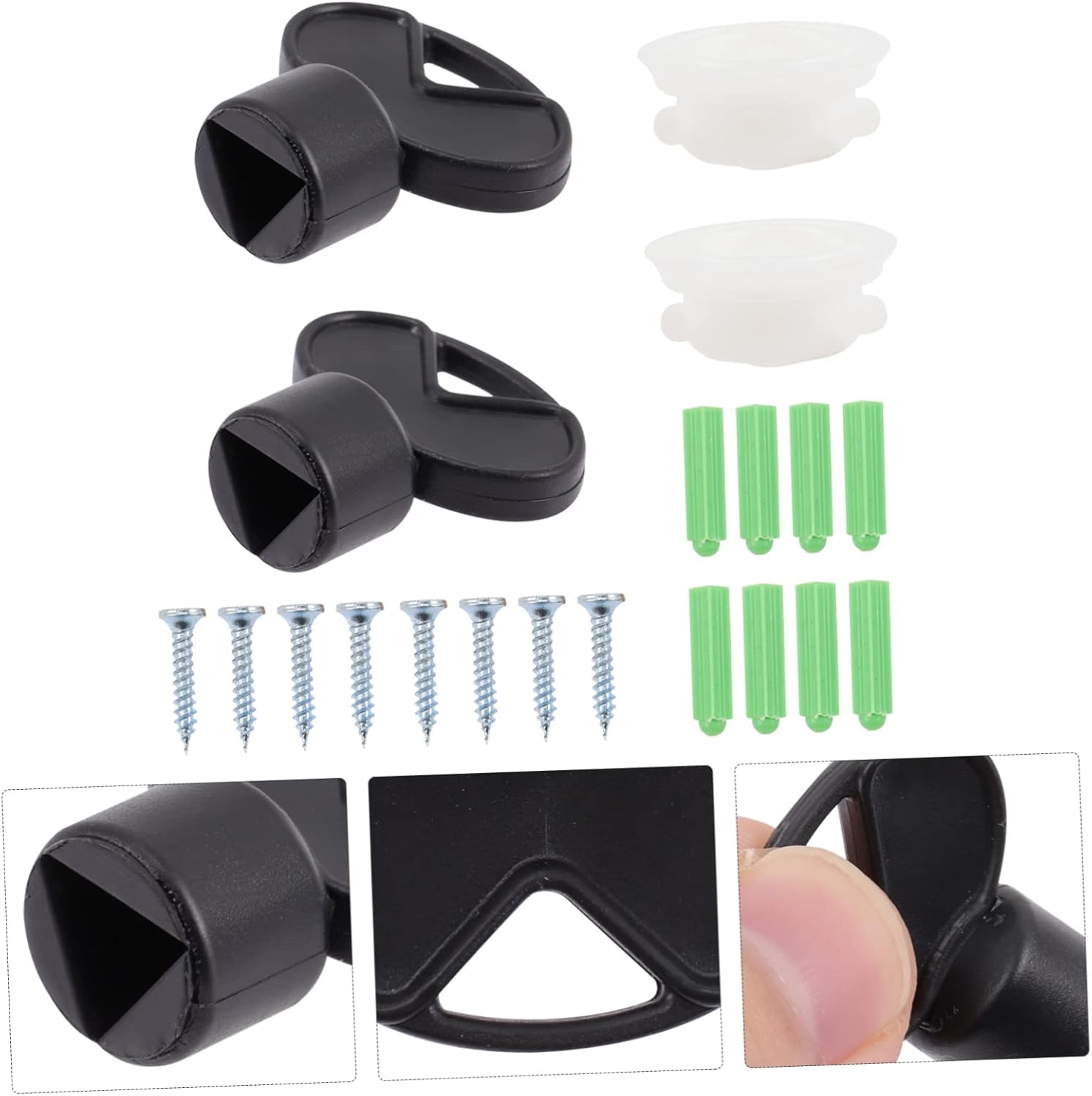 BUGUUYO 5-Set Stone-Clear Plastic Key Dispenser