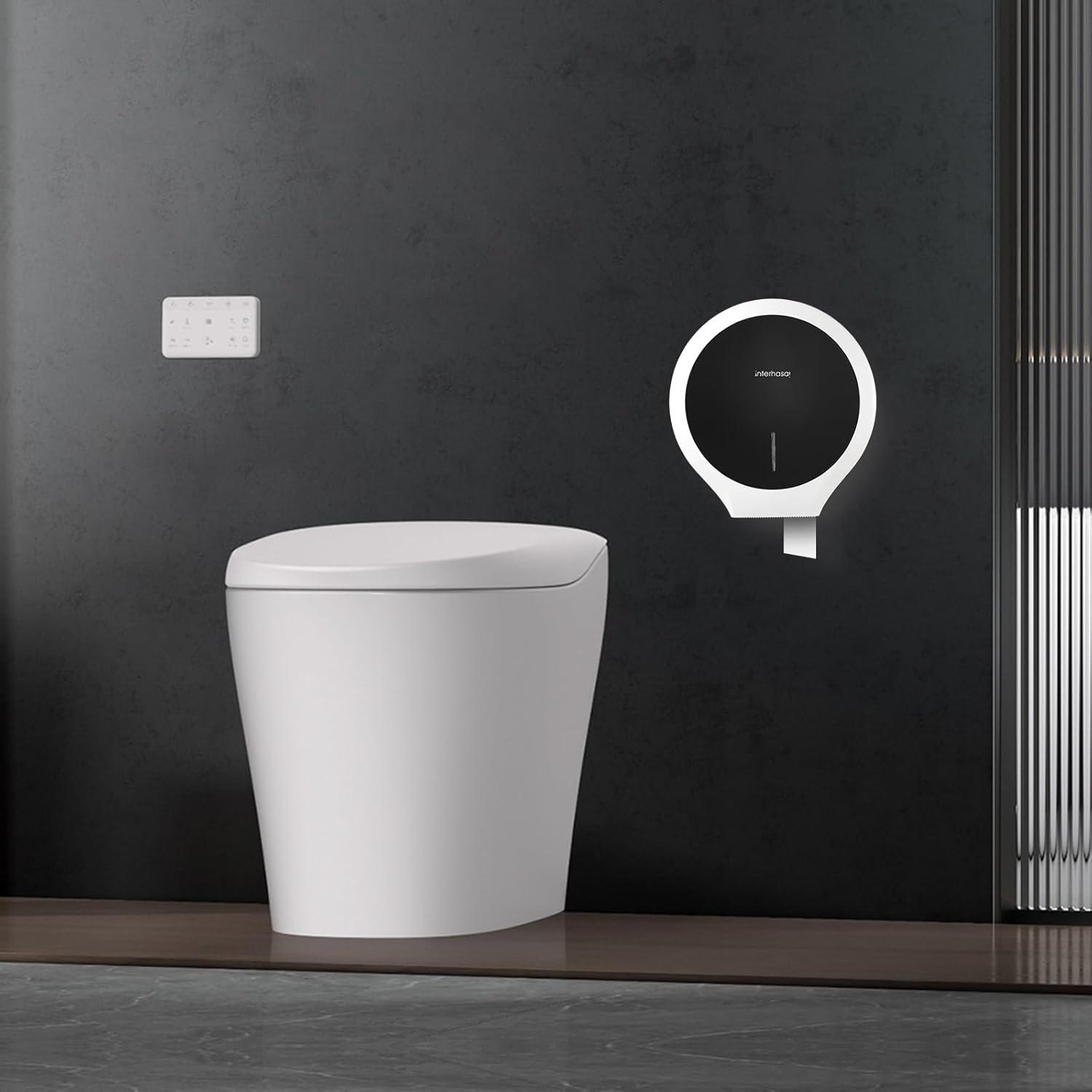 Durable Black Commercial Toilet Paper Dispenser for Home Public Use