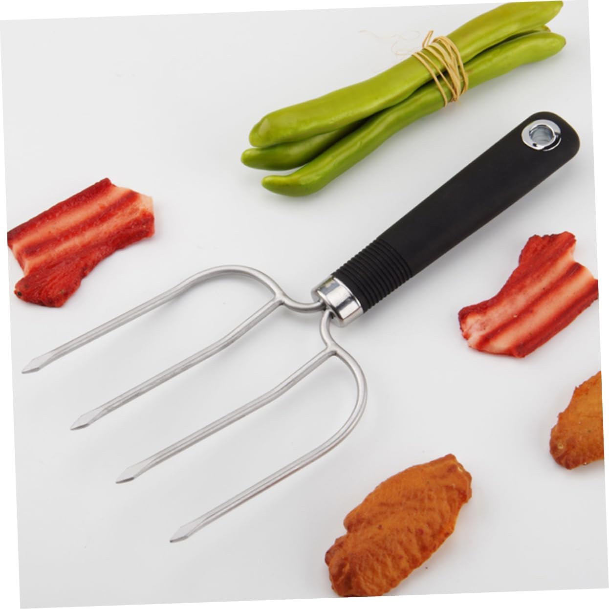 IMIKEYA 2pc Stainless Steel Barbecue Forks Turkey Lifting Set