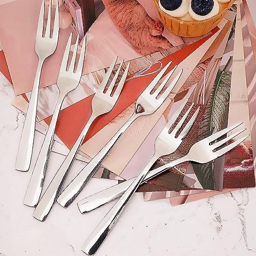 24-Piece Stainless Steel Dessert Forks for Elegance and Comfort
