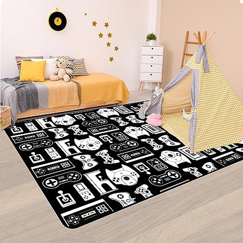 Lacut Game Rug with Controller Design for Boys Room