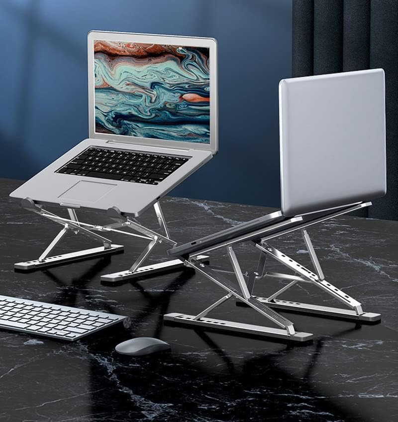 KINGDATA Laptop Ständer, ergonomischer Aluminium-Laptop-Erhöhung für Schreibtisch, Computer ständer 7 + 9 Stufen höhenverstellbar, Faltbarer Notebook Ständer, kompatibel mit allen 10-17 Zoll Laptops – Bild 7