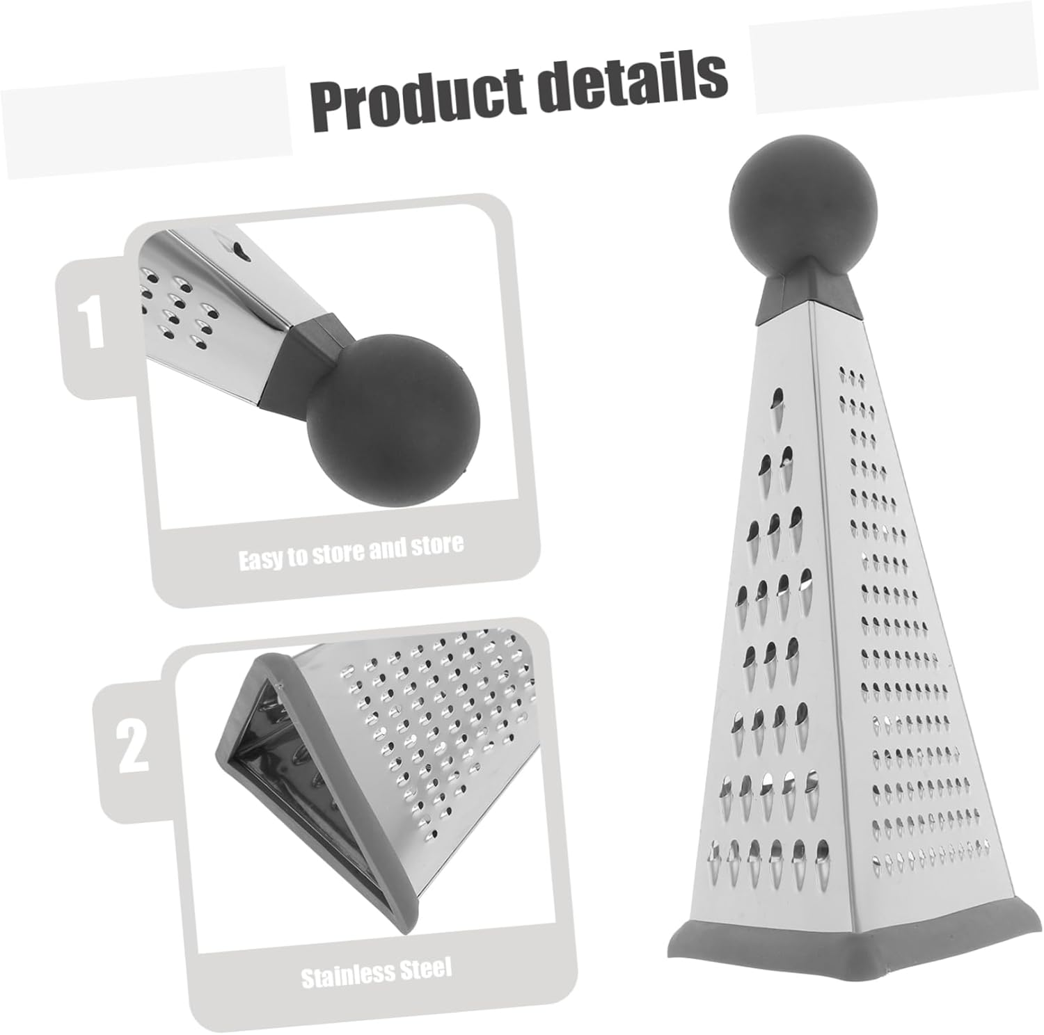 Ergonomic Stainless Steel Grater for Carrots Cheese and Ginger